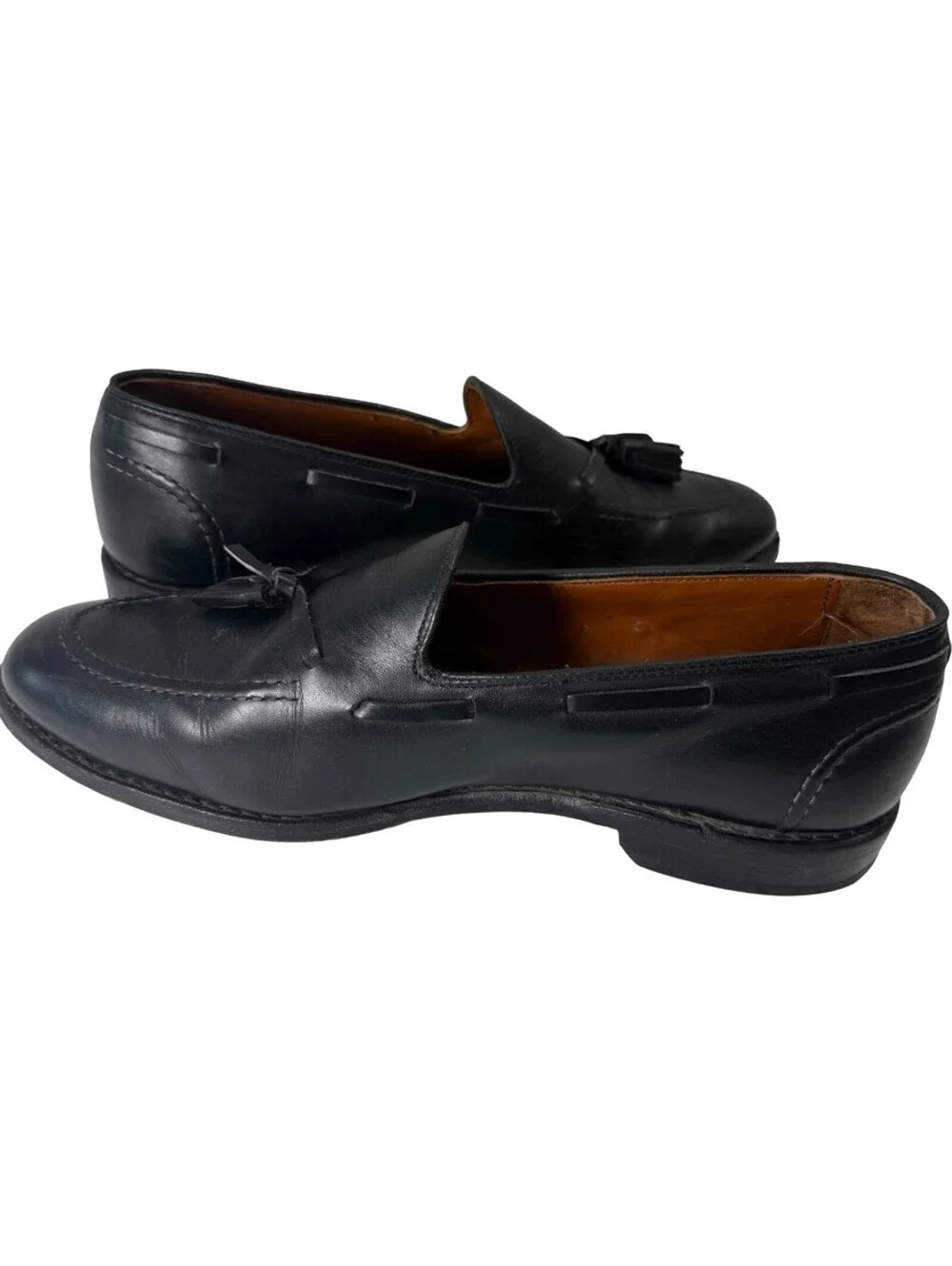 Allen Edmonds Acheson Black Leather Tassel Loafers Slip-On Dress Shoes Mens 10D